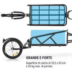 Klarfit Follower, Rimorchio Per Bicicletta, Ruota Da 16&quot A Pista Singola, 35 Kg Di Portata, Nero -Cibi per cani in Italia 42753540 3