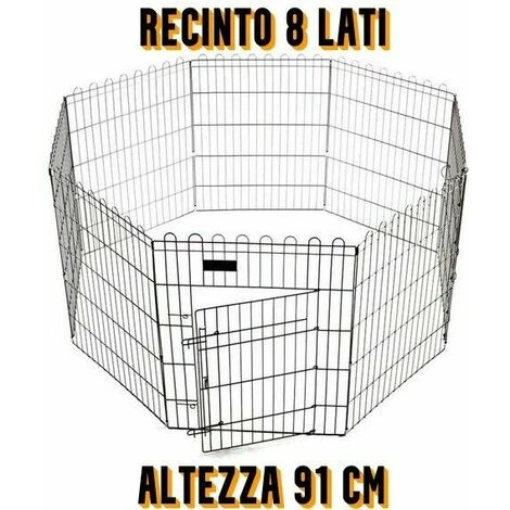 Rex Recinto In Ferro Altezza 91 Cm 8 Lati Box Per Cani Gatti Cuccioli Pieghevole An 3 Rex Recinto In Ferro Altezza 91 Cm 8 Lati Box Per Cani Gatti Cuccioli Pieghevole An