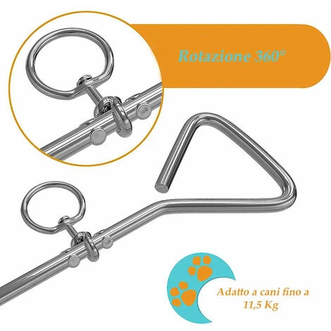 Picchetto A Spirale Con Cavo Guinzaglio Palo Con Corda Per Cani 4 Mt Da Giardino 7 Picchetto A Spirale Con Cavo Guinzaglio Palo Con Corda Per Cani 4 Mt Da Giardino - immagine 5