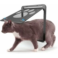 SOEKAVIA Porta Per Gatti, Porta Per Gatti Con Porta Per Gatti Con Serratura Porta Per Gatti Per Piccoli Animali Cat Mate Con Chiusura In ABS Facile Da Installare Nero -Cibi per cani in Italia 44261778 5