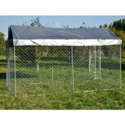 Recinto Per Cani Con Tetto 4x2,3x1,83m Porta Con Chiusura Tetto Resistente A Raggi UV E Intemperie 11 Recinto Per Cani Con Tetto 4x2,3x1,83m Porta Con Chiusura Tetto Resistente A Raggi UV E Intemperie -Cibi per cani in Italia 45689674 5