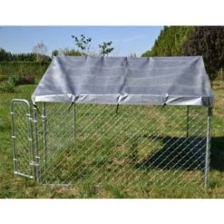 Recinto Con Tetto 2,3x2,3x1,22m Porta Con Chiusura Tetto Resistente A Raggi UV E Intemperie Cortile 10 Recinto Con Tetto 2,3x2,3x1,22m Porta Con Chiusura Tetto Resistente A Raggi UV E Intemperie Cortile -Cibi per cani in Italia 45689709 4