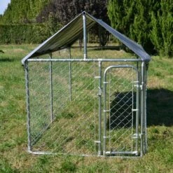 Recinto Con Tetto 3x1,5x1,83m Porta Con Chiusura Tetto Resistente A Raggi UV E Intemperie Cortile -Cibi per cani in Italia 45689724 5