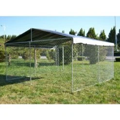 Recinto Per Cani Con Tetto 4x4x1,83m Porta Con Chiusura Tetto Resistente A Raggi UV E Intemperie 11 Recinto Per Cani Con Tetto 4x4x1,83m Porta Con Chiusura Tetto Resistente A Raggi UV E Intemperie -Cibi per cani in Italia 45689738 5