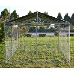 Recinto Per Cani Con Tetto 3x3x1,83m Porta Con Chiusura Tetto Resistente A Raggi UV E Intemperie 9 Recinto Per Cani Con Tetto 3x3x1,83m Porta Con Chiusura Tetto Resistente A Raggi UV E Intemperie -Cibi per cani in Italia 45689756 4