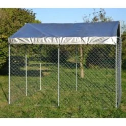 Recinto Per Cani Con Tetto 3x3x1,83m Porta Con Chiusura Tetto Resistente A Raggi UV E Intemperie 10 Recinto Per Cani Con Tetto 3x3x1,83m Porta Con Chiusura Tetto Resistente A Raggi UV E Intemperie -Cibi per cani in Italia 45689756 5