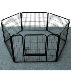 Recinto Per Cani Box Per Animali Pieghevole Con Pannelli Di Rete Metallica 6 Compresse 80 X 60cm -Cibi per cani in Italia 47301340 3