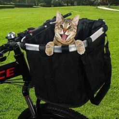 Kueatily Cestino Trasportino Per Cani Pieghevole E Staccabile, Con Cestino Per Manubrio Per Bici Regolabile A Sgancio Rapido Facile Da Installare -Cibi per cani in Italia 47437998 3