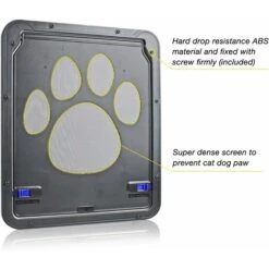 Kueatily Zanzariera Anti-morso Porta Per Cani Di Piccola Taglia Facile Da Installare Porta Per Animali Con Serratura (29 Cm X 24 Cm) -Cibi per cani in Italia 47438596 3