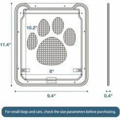 Kueatily Zanzariera Anti-morso Porta Per Cani Di Piccola Taglia Facile Da Installare Porta Per Animali Con Serratura (29 Cm X 24 Cm) -Cibi per cani in Italia 47438596 4