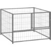 Gabbia Per Cani Argento 100x100x70 Cm In Acciaio VidaXL