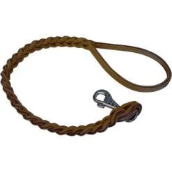 GUINZAGLIO CANE CUOIO INTRECCIATO 75CM VELCUO