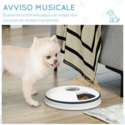 PawHut Distributore Automatico Cibo Cani E Gatti Pasti Ciotole Con Timer E Display LED A Batterie 11 PawHut Distributore Automatico Cibo Cani E Gatti Pasti Ciotole Con Timer E Display LED A Batterie -Cibi per cani in Italia 48390885 5