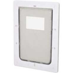 PawHut Gattaiola Con Sistema Di Blocco Per Vetro, Rete E Porte, 38.6x52x1.8cm - Bianco
