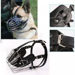 Trade Shop - Museruola Taglia L/xl Metallo Grande Cane Cani Regolabile Per Toelettatura Anti-abbaio Morso Sicurezza