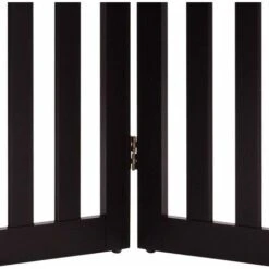 COSTWAY Cancello Pieghevole Per Cani Con 4 Pannelli, Cancello Di Legno Per Animali Domestici Con Cuscinetti Antiscivolo, Barriera Espandibile Per Porte D’Ingresso Corridoi Scale (Marrone 2 Pannelli) -Cibi per cani in Italia 50652594 3