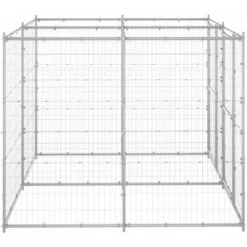 Gabbia Per Cani Da Esterno In Acciaio Zincato 4,84 M² VidaXL -Cibi per cani in Italia 50818875 4