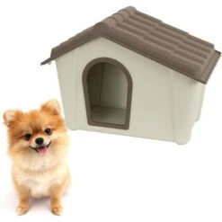 Cuccia Per Cani In Resina Con Tetto Apribile Da Esterno -Small -Cibi per cani in Italia 51166224 3