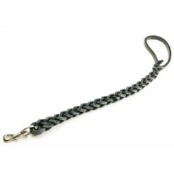 Guinzaglio Per Cane Con Tripla Treccia In Cuoio E Moschettone 70 Cm