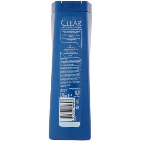 CLEAR SHAMPOO ANTI PRURITO 225 ML 4 CLEAR SHAMPOO ANTI PRURITO 225 ML - immagine 2