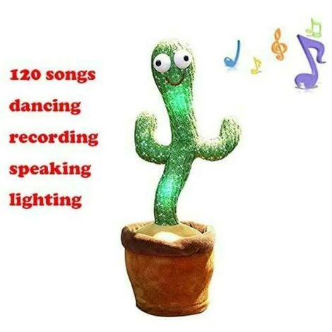 Peluche Giocattolo Cactus Danzante Pupazzo Parlante Luminoso Canta Balla 6 Peluche Giocattolo Cactus Danzante Pupazzo Parlante Luminoso Canta Balla - immagine 4