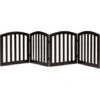 COSTWAY Cancello Di Legno Per Animali Domestici, Cancelletto Di Sicurezza Per Cani E Animali Domestici, Per Casa, Entrata, Scale, Bianco (4 Pannelli Marrone) -Cibi per cani in Italia 51604843 1