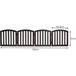 COSTWAY Cancello Di Legno Per Animali Domestici, Cancelletto Di Sicurezza Per Cani E Animali Domestici, Per Casa, Entrata, Scale, Bianco (4 Pannelli Marrone) -Cibi per cani in Italia 51604843 2