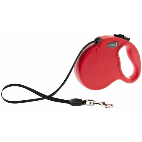 Ferribiella Guinzaglio Retraibile Con Fettuccia Modello Wrap Per Cani: XS - Max 8 Kg - Rosso 4 Ferribiella Guinzaglio Retraibile Con Fettuccia Modello Wrap Per Cani: XS - Max 8 Kg - Rosso - immagine 2