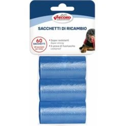Record Ricariche Sacchetti Igienici Per Cani 3 Rotoli Da 20 Sacchetti