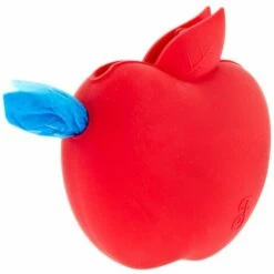 Ferribiella Dispenser Porta Sacchetti Igienici A Forma Di Mela Con Passante Per Guinzaglio - Nero