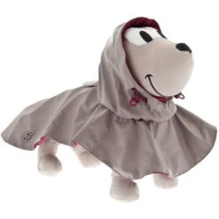 Ferribiella Mantella Impermeabile Cerata Con Cappuccio Regolabile Modello Goccia per Cani: 30 Cm