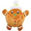 Record Peluche Di Natale Modello Pan Di Zenzero con Squeaker Sonoro per Cani
