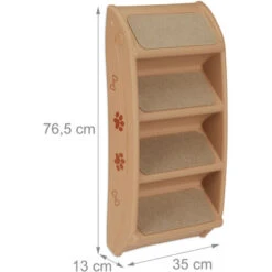 Relaxdays Scaletta A 4 Gradini, Per Cani Piccoli & Grandi, Letto & Divano, Auto, Rampa, Max.100 Kg, HLP 49x39x61, Beige 11 Relaxdays Scaletta A 4 Gradini, Per Cani Piccoli & Grandi, Letto & Divano, Auto, Rampa, Max.100 Kg, HLP 49x39x61, Beige -Cibi per cani in Italia 51976071 5