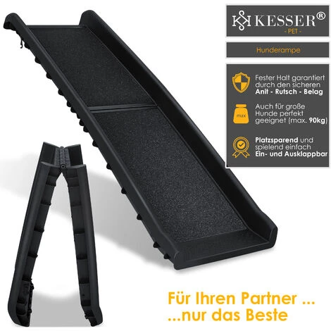 KESSER® Rampa Per Cani Gradini Per Cani Rampa Per Auto Per Cani Rampa Per Bagagliaio Pieghevole Per Animali Domestici Aiuto Per L'accesso Per Bagagliaio, Fino A 90 Kg, 156x40cm, Leggero Stabile, Antis 4 KESSER® Rampa Per Cani Gradini Per Cani Rampa Per Auto Per Cani Rampa Per Bagagliaio Pieghevole Per Animali Domestici Aiuto Per L'accesso Per Bagagliaio, Fino A 90 Kg, 156x40cm, Leggero Stabile, Antis - immagine 2