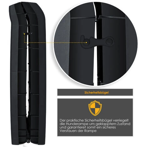 KESSER® Rampa Per Cani Gradini Per Cani Rampa Per Auto Per Cani Rampa Per Bagagliaio Pieghevole Per Animali Domestici Aiuto Per L'accesso Per Bagagliaio, Fino A 90 Kg, 156x40cm, Leggero Stabile, Antis 5 KESSER® Rampa Per Cani Gradini Per Cani Rampa Per Auto Per Cani Rampa Per Bagagliaio Pieghevole Per Animali Domestici Aiuto Per L'accesso Per Bagagliaio, Fino A 90 Kg, 156x40cm, Leggero Stabile, Antis - immagine 3