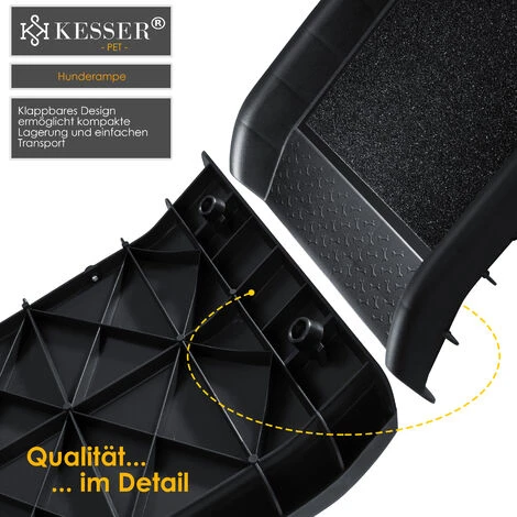 KESSER® Rampa Per Cani Gradini Per Cani Rampa Per Auto Per Cani Rampa Per Bagagliaio Pieghevole Per Animali Domestici Aiuto Per L'accesso Per Bagagliaio, Fino A 90 Kg, 156x40cm, Leggero Stabile, Antis 6 KESSER® Rampa Per Cani Gradini Per Cani Rampa Per Auto Per Cani Rampa Per Bagagliaio Pieghevole Per Animali Domestici Aiuto Per L'accesso Per Bagagliaio, Fino A 90 Kg, 156x40cm, Leggero Stabile, Antis - immagine 4