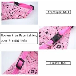 Sciarpa Per Animali Domestici Costume Da Gatto Di Natale, Bandana Regolabile Per Animali Domestici, Collare A Bandana Per Cani Vestiti Per Animali Di Natale (M, Rosa) -Cibi per cani in Italia 52008228 2