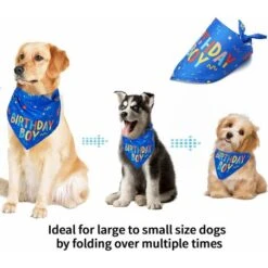 Bandana Per Cani Per Compleanno, Sciarpe Regolabili Per Cani E Gatti Sciarpa Triangolare Decorazione Per Animali Bavaglino Cani Piccoli Medi Grandi (blu) -Cibi per cani in Italia 52008551 4