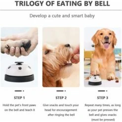 Galaxer Campanello Per Addestramento Per Cani, Confezione Da 2 Campanelli Per Vasino Per Cani Di Piccola E Grande Taglia Materiale In Acciaio Per L'edilizia Abitativa E L'addestramento All'aperto -Cibi per cani in Italia 52010288 4