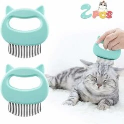 Spazzola Per Gatti, Pettine Per Gatti, Pettine Per Massaggi Per Gatti, Spazzola Per Cani, Pettine Per Animali Domestici E Spazzola Per Massaggi Per Capelli Corti E Lunghi (verde)