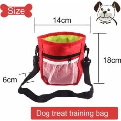 Borsa Per Cani, Borsa Per Addestramento Per Cani, Tracolla Portatile Regolabile Per Marsupio, Con Dispenser Per Sacchetti Di Cacca, Per Trasportare Giocattoli E Dolcetti (rosso) -Cibi per cani in Italia 52011890 2