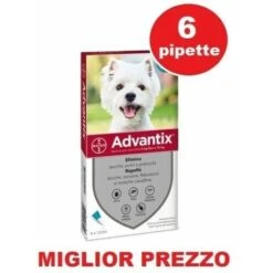 Bayer Advantix 4-10kg 6 Pipette Antiparassitario Per Cane