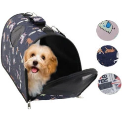 Trasportino Cane Gatto Piccola Taglia Borsa Da Viaggio Traspirante Tracolla