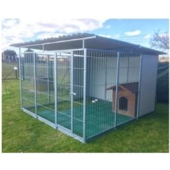 Box Per Cani Da Esterno Coperto Con Zincatura A Caldo Da 300x300xh180 Cm
