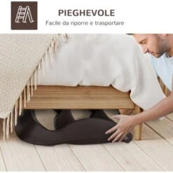 PawHut Scaletta Per Cani Pieghevole Con 3 Gradini Antiscivolo In PP, 49×38×38cm, Marrone -Cibi per cani in Italia 53540859 5