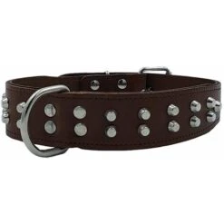 Collare Per Cani In Cuoio Con Borchie E Fibbia In Metallo -70 Cm 6 Collare Per Cani In Cuoio Con Borchie E Fibbia In Metallo -70 Cm -Cibi per cani in Italia 54558123 2