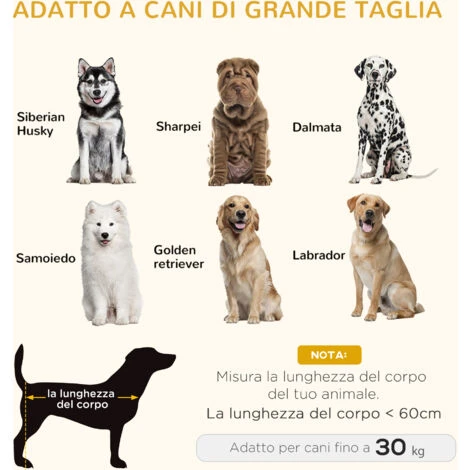 PawHut Cuccia Per Cani Rialzata Con Cuscino Removibile E Lavabile, Lettino Per Cani Gambe In Legno E Acciaio, 110x70x15.5cm, Rovere E Grigio 6 PawHut Cuccia Per Cani Rialzata Con Cuscino Removibile E Lavabile, Lettino Per Cani Gambe In Legno E Acciaio, 110x70x15.5cm, Rovere E Grigio - immagine 4