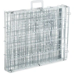 Relaxdays Gabbia Per Cani, Kennel Casa O Auto, HLP: 51x60x45 Cm, Box Pieghevole, Base In Acciaio, 2 Porte, Argentato -Cibi per cani in Italia 54889698 5