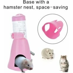Hamster Water Bottle, Little Pet Automatico Borraccia Con Contenitore Per Alimenti Base Hut Appeso Acqua Biberon Auto Dispenser Per Piccoli Animali, 125ml, Mocassini Eleganti Da Donna, Rosa -Cibi per cani in Italia 54967563 3