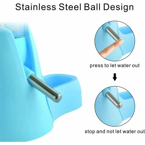 Hamster Water Bottle, Little Pet Automatico Borraccia Con Contenitore Per Alimenti Base Hut Appeso Acqua Biberon Auto Dispenser Per Piccoli Animali, 125ml, Mocassini Eleganti Da Donna, Blu 6 Hamster Water Bottle, Little Pet Automatico Borraccia Con Contenitore Per Alimenti Base Hut Appeso Acqua Biberon Auto Dispenser Per Piccoli Animali, 125ml, Mocassini Eleganti Da Donna, Blu - immagine 4